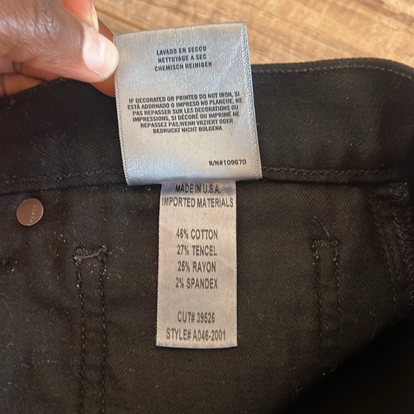 Agolde Jeanette Mini Denim Skirt Size 28 in Coated Black - Picture 7 of 10